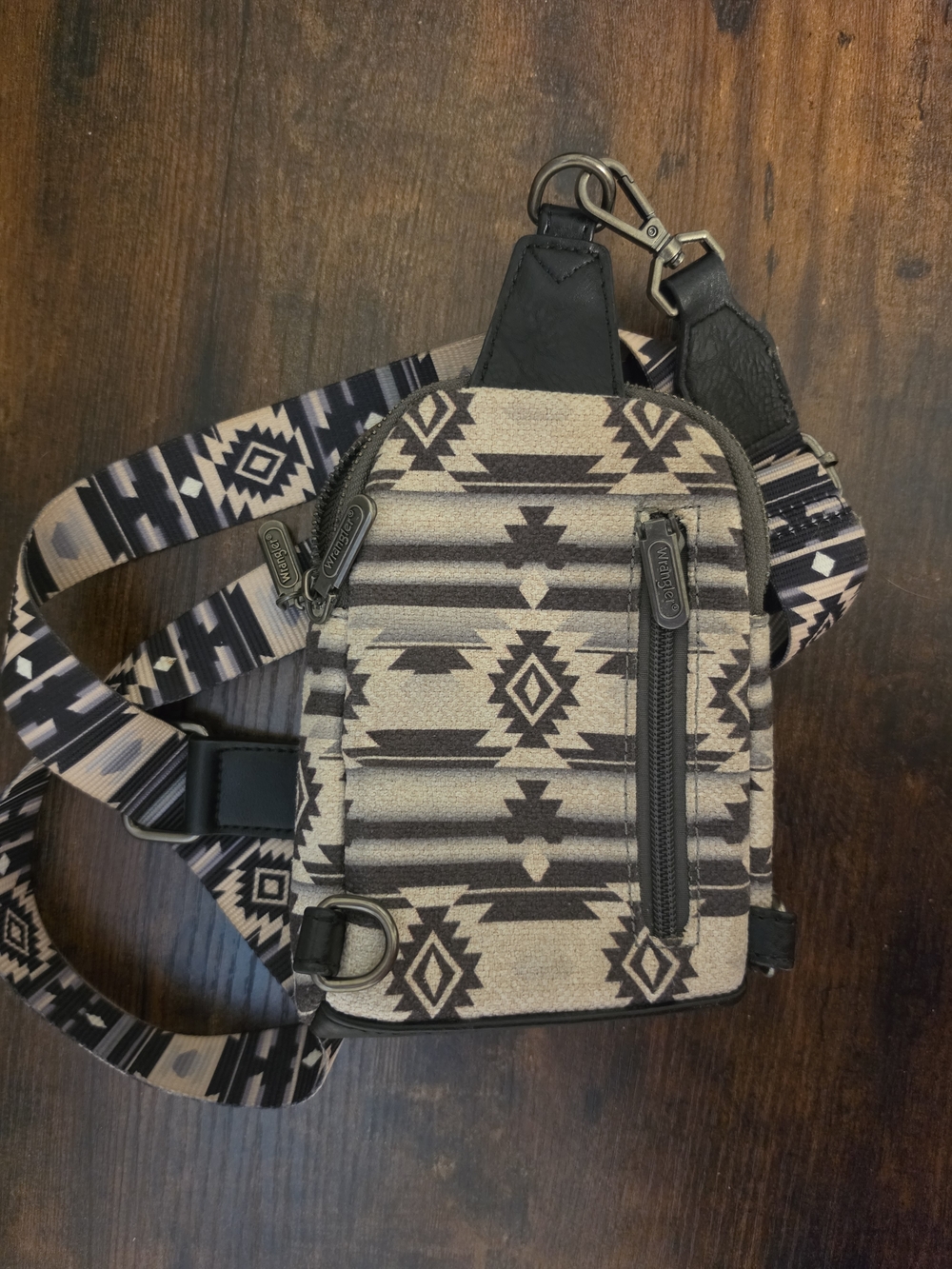 Wrangler Black & Cream Southwestern Tote Set - Picture 7 of 13